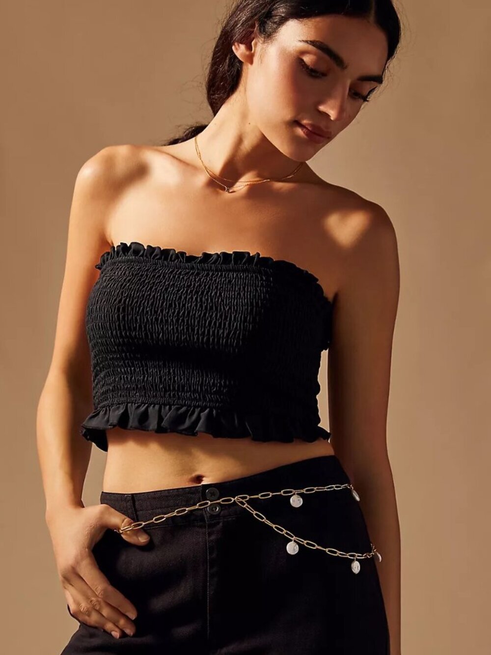 NWT Anthropologie Every Day Every Way Pearly Belly Chain/Belt XS/S